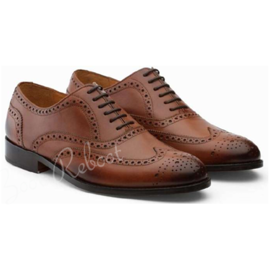 Leather  Full Brogue Oxfords Shoes